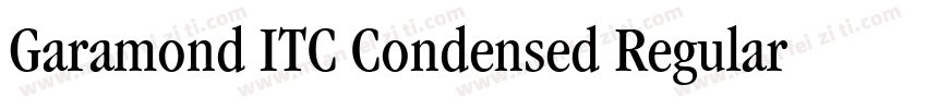 Garamond ITC Condensed Regular字体转换